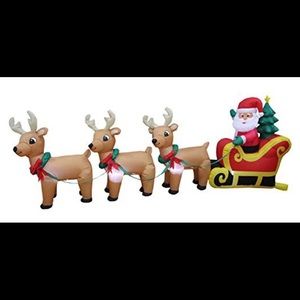 8 ft santa/reindeer inflatable.